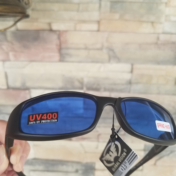 Women Small Blue Lens Glasses Spring Assisted Arms - Picture 6 of 14